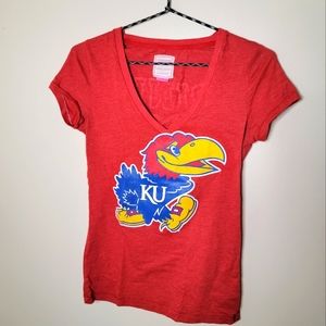 VS Pink KU Jayhawks Top